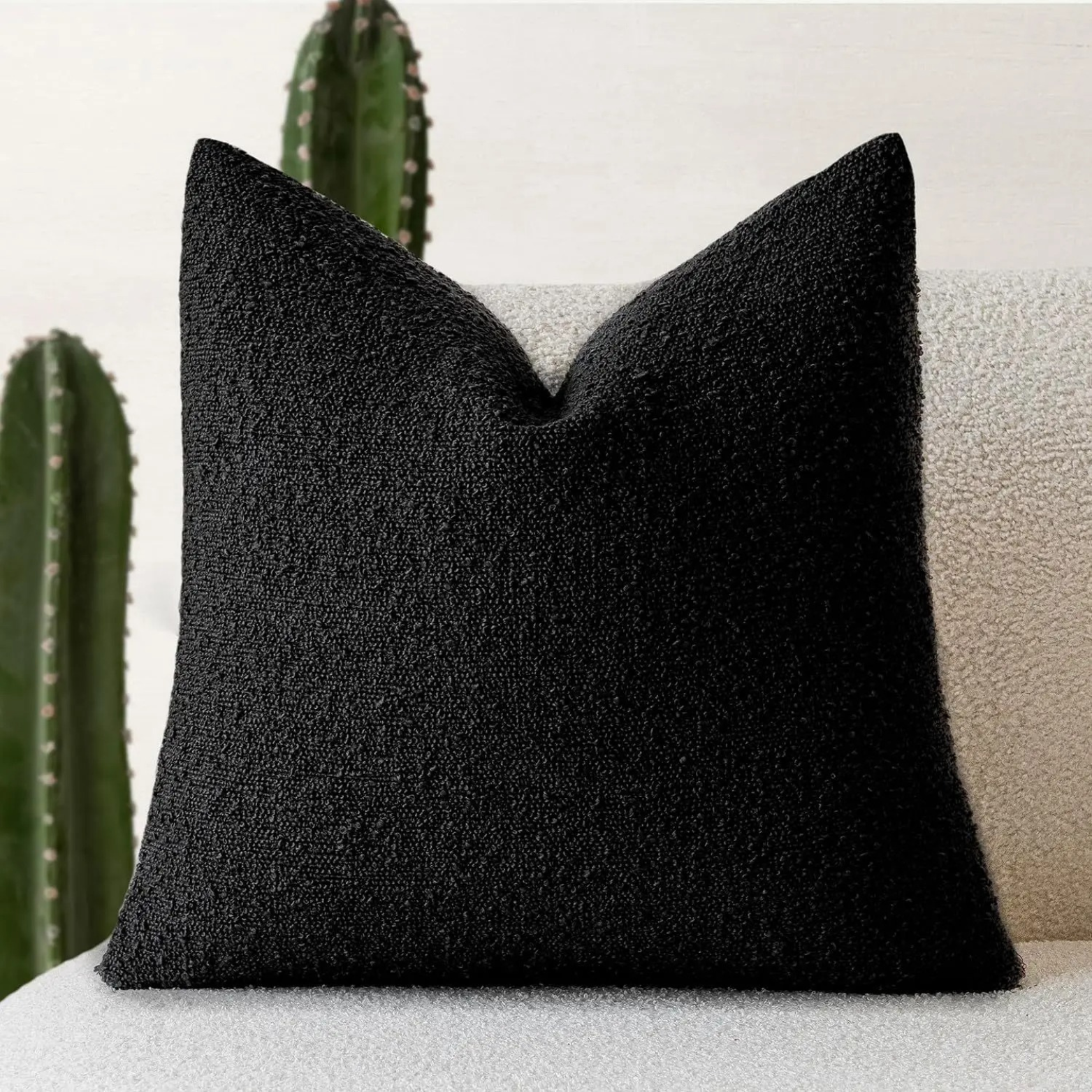 Textured Throw Pillow Case for Cozy Home Decor
