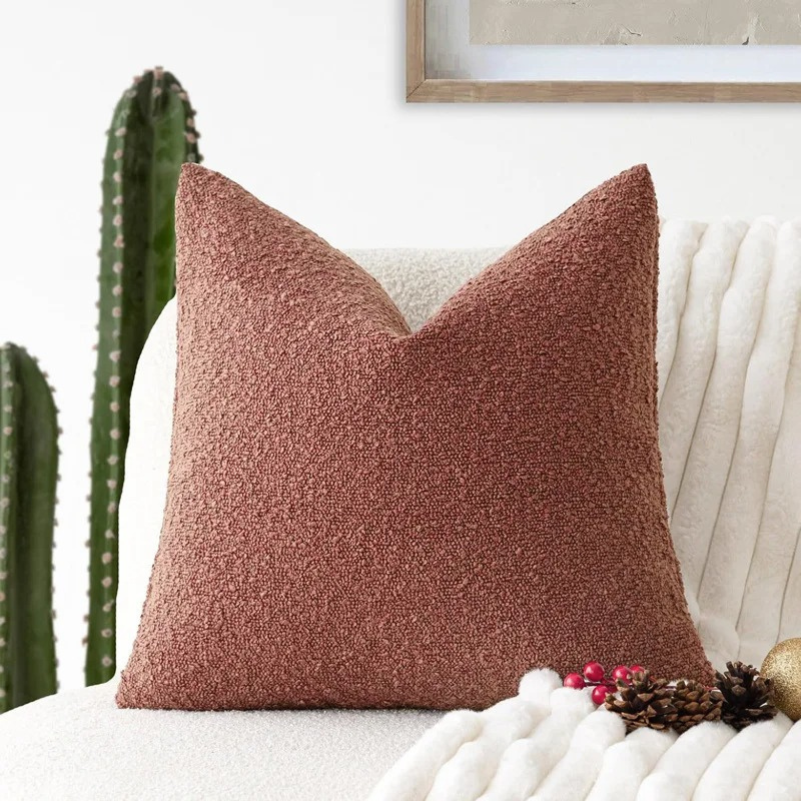 Textured Throw Pillow Case for Cozy Home Decor