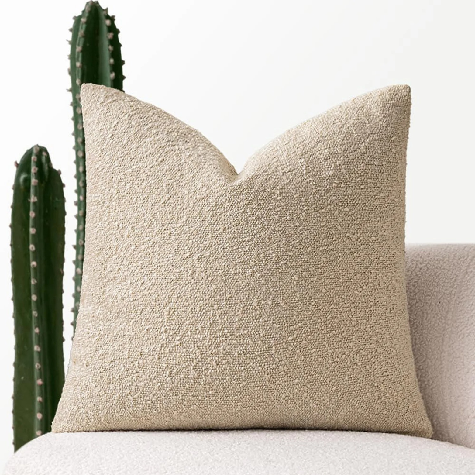 Textured Throw Pillow Case for Cozy Home Decor