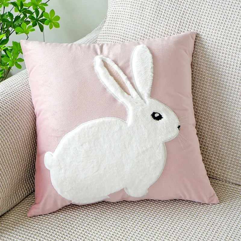Charming 45 x 45 cm Plush Cushion Cover with Hidden Zipper