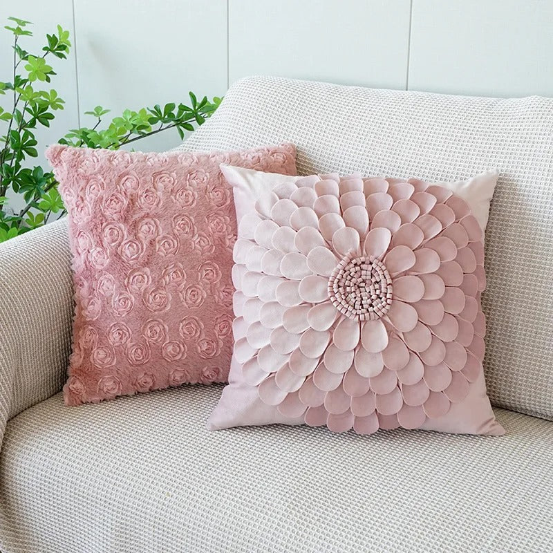 Charming 45 x 45 cm Plush Cushion Cover with Hidden Zipper