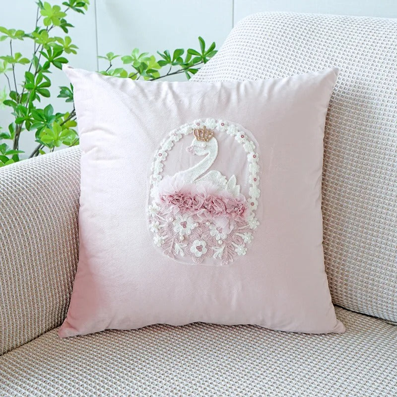 Charming 45 x 45 cm Plush Cushion Cover with Hidden Zipper