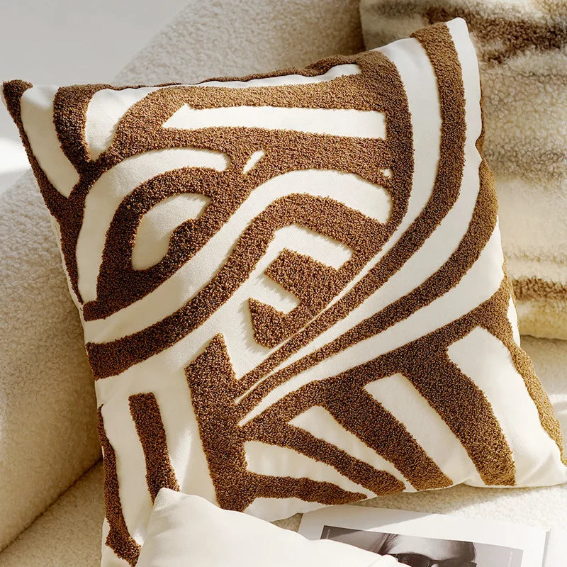 Plush 45 x 45 cm Decorative Pillow Cover with Concealed Zipper