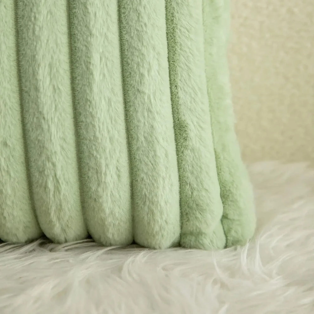 Plush Velvet Cushion Cover in Forest Green - Machine Washable