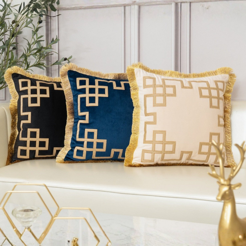 Elegant Embroidered Cushion Cover for Stylish Decor