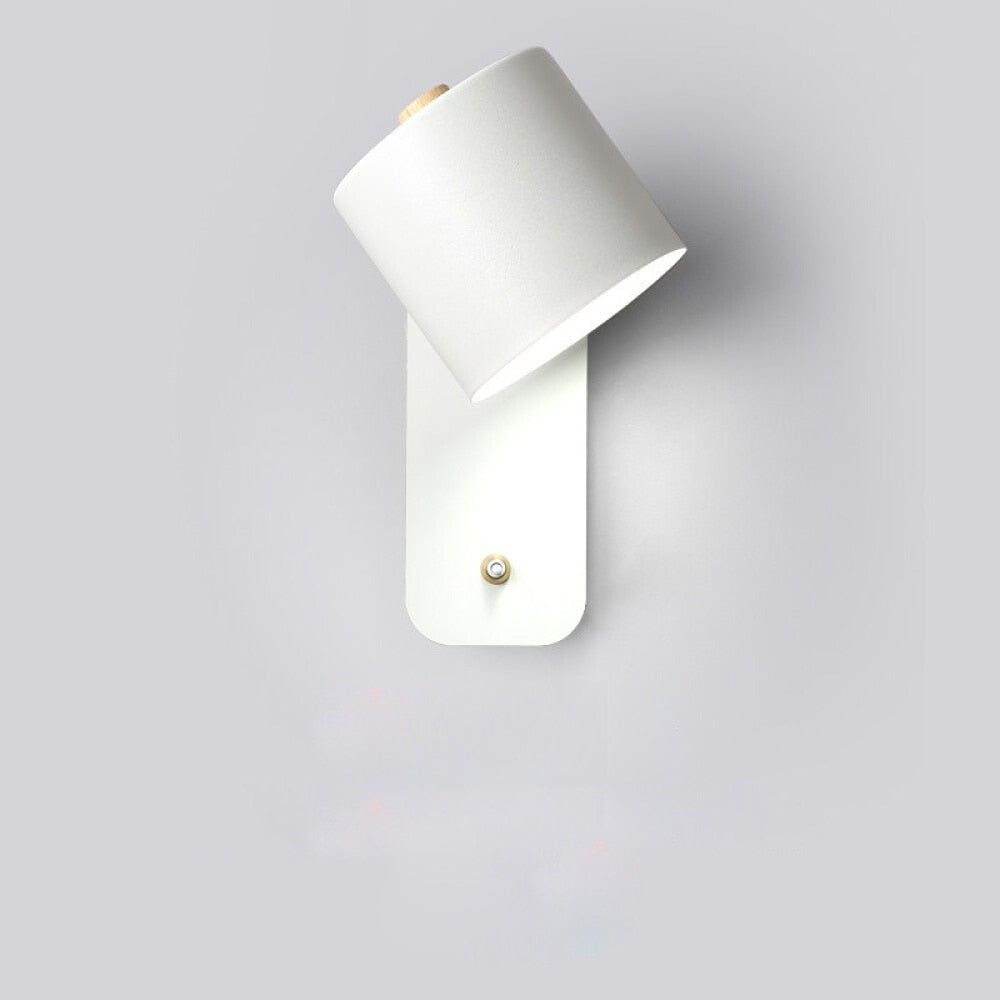Modern Cylindrical LED Wall Sconce with Integrated Switch