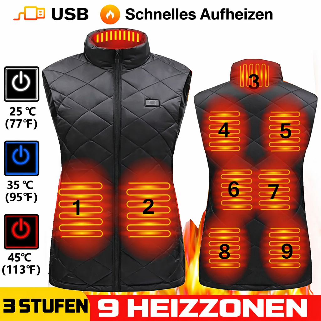 Women's Heated Vest | USB Infrared Technology Jacket | Lightweight & Temperature Control | Perfect for Fall & Winter