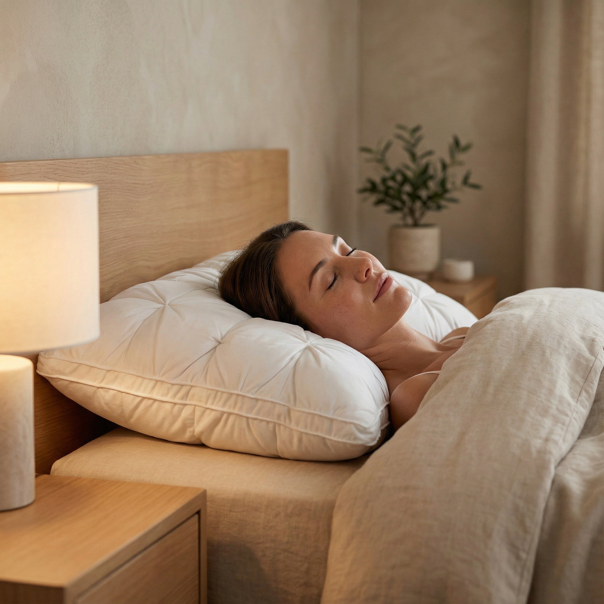 Duck Down Pillow | Soft Support Like in Hotels | Breathable Cotton Cover