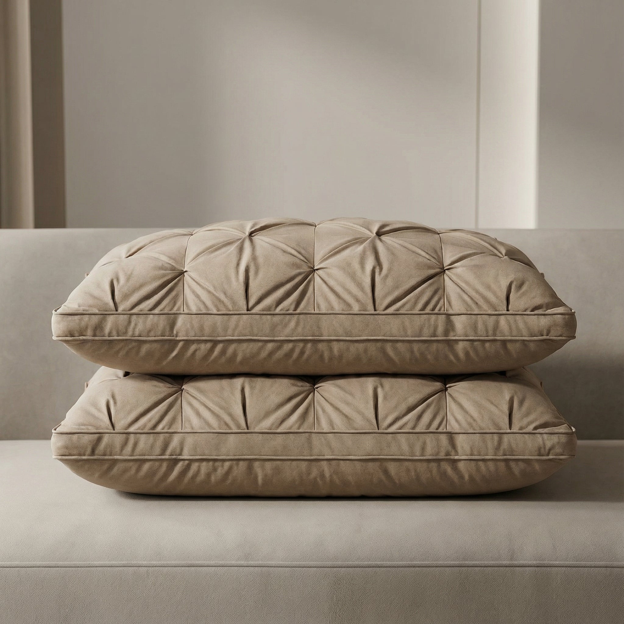 Duck Down Pillow | Soft Support Like in Hotels | Breathable Cotton Cover