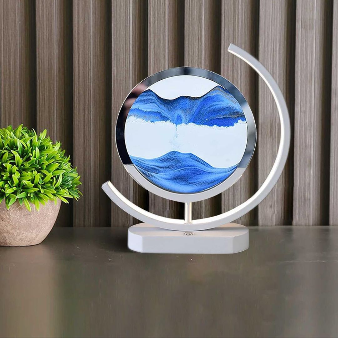 Ocean Breeze Sand Art: Enchanting Illuminated Decor
