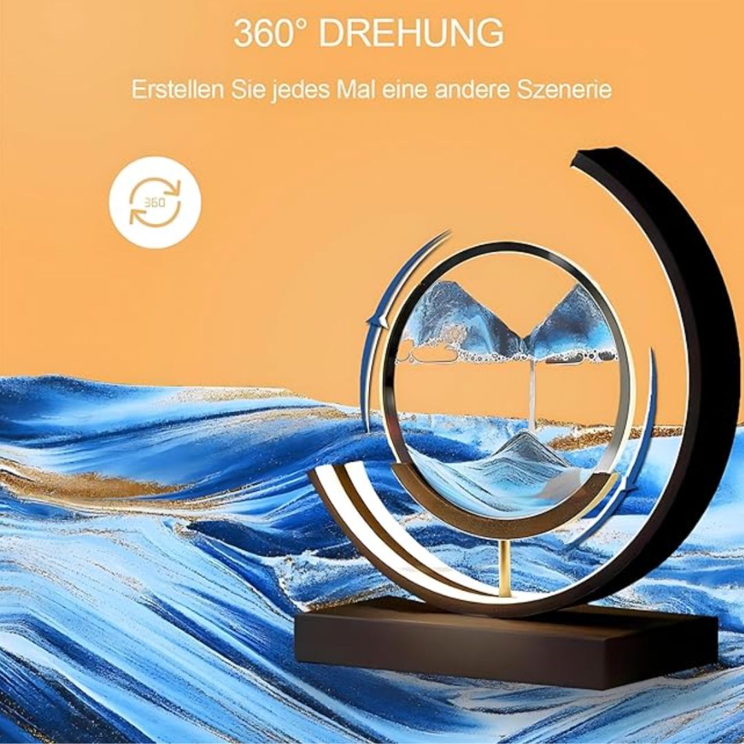 Ocean Breeze Sand Art: Enchanting Illuminated Decor