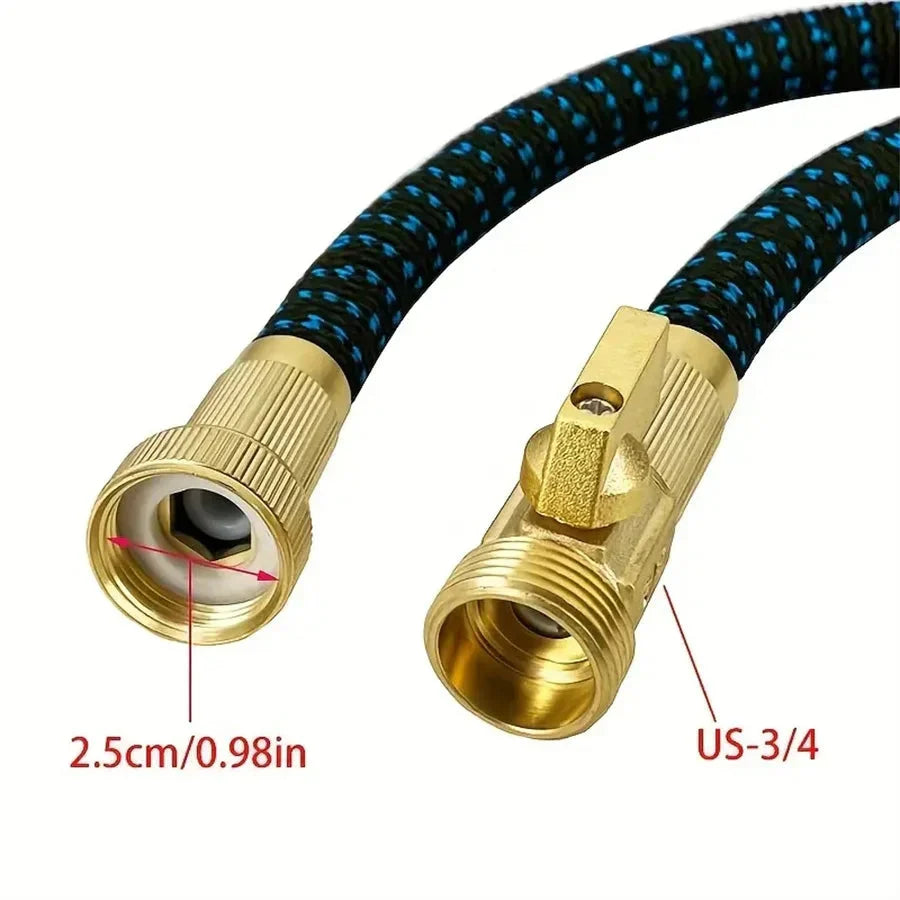 Expandable Garden Hose with High-Pressure Spray Gun and Kink-Resistant Sleeve