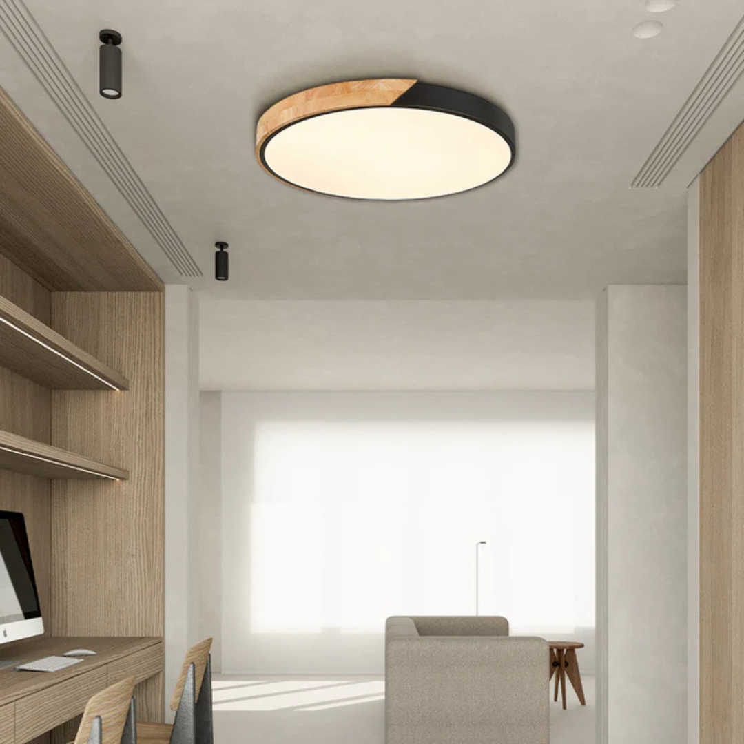 Nordic Glow Wooden LED Ceiling Fixture for Stylish Spaces