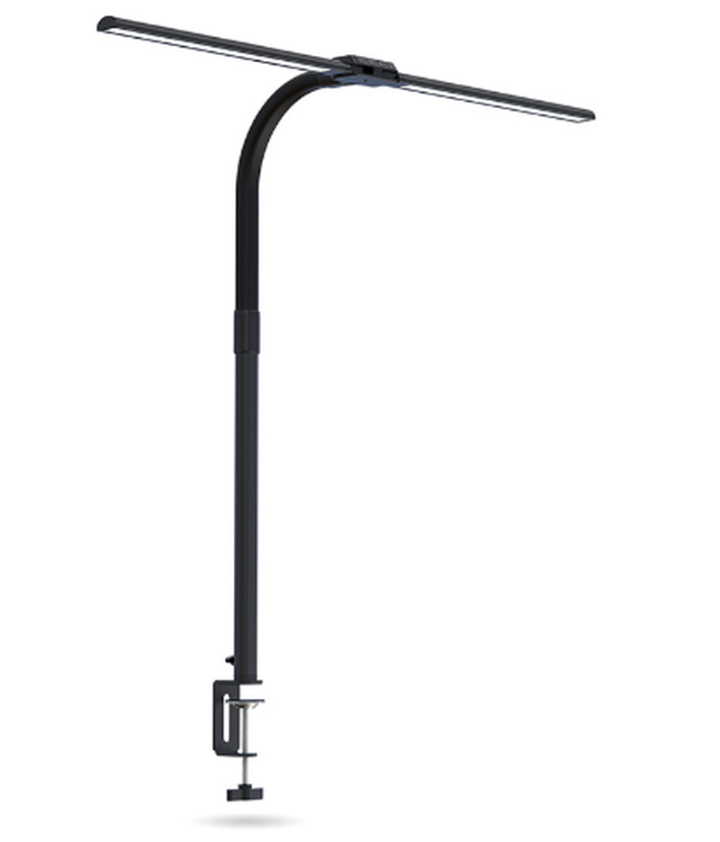 Dual-Head LED Desk Lamp with Adjustable Color and Brightness