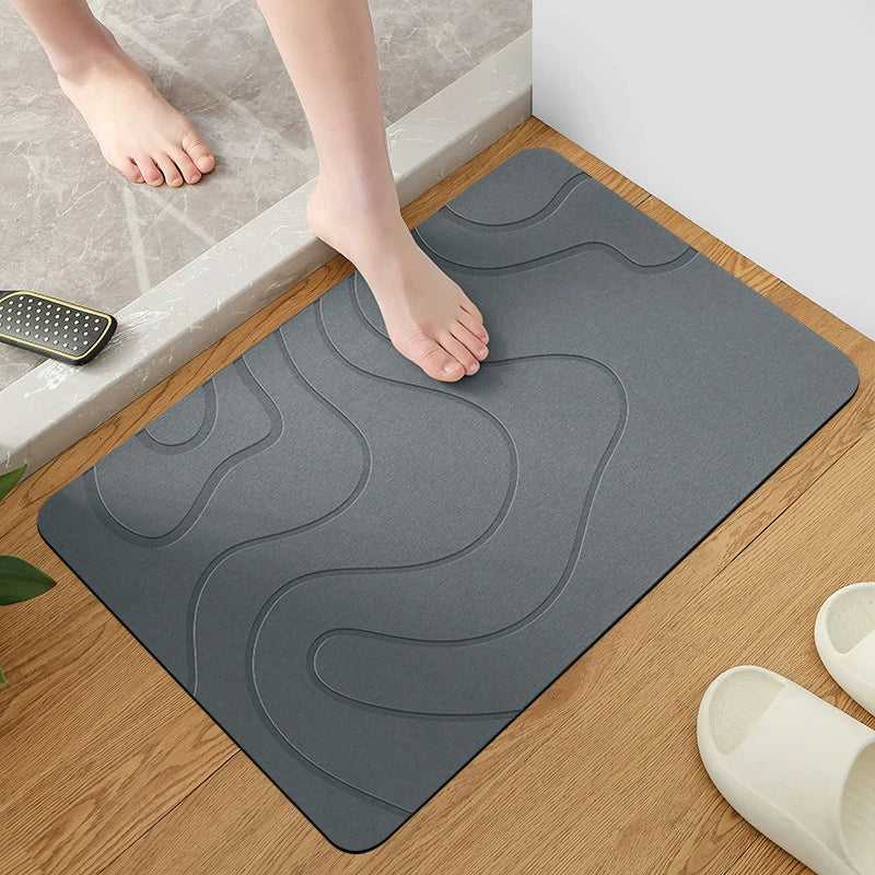 Natural Stone Bath Mat for Quick Drying and Stability