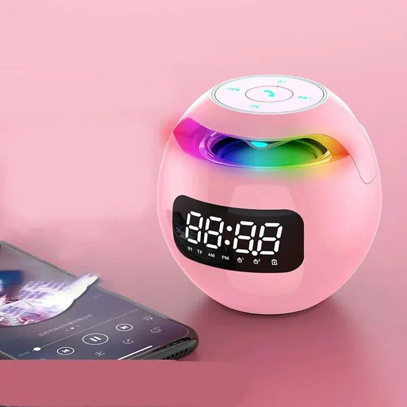 Smart Bluetooth Alarm Clock Speaker with Colorful Night Light