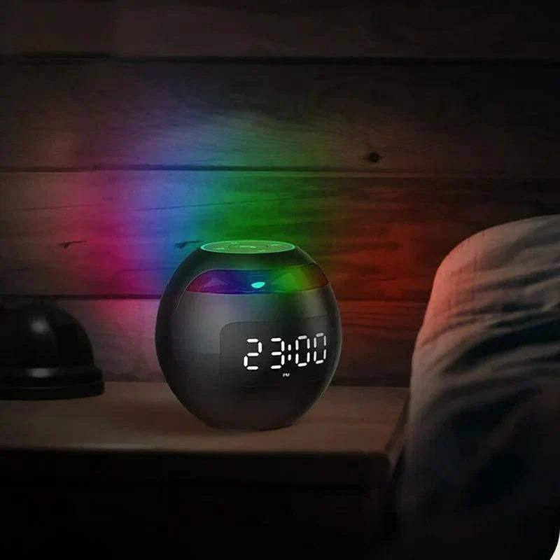 Smart Bluetooth Alarm Clock Speaker with Colorful Night Light