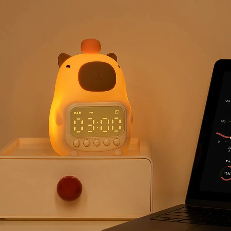 Sleek LED Alarm Clock with USB-C Rechargeable Battery
