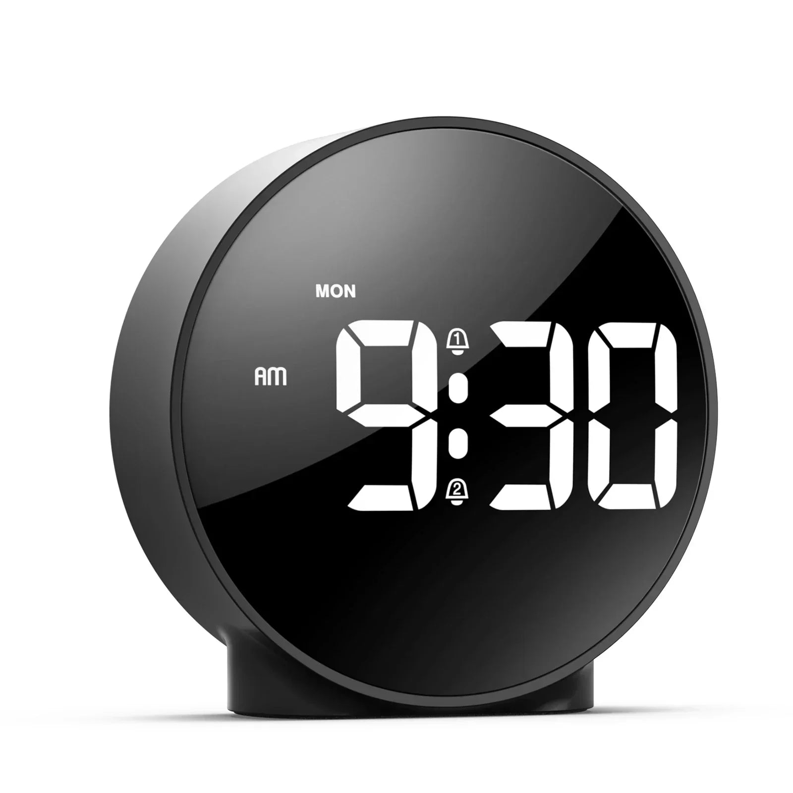Compact LED Alarm Clock with USB Charging and Temperature Display