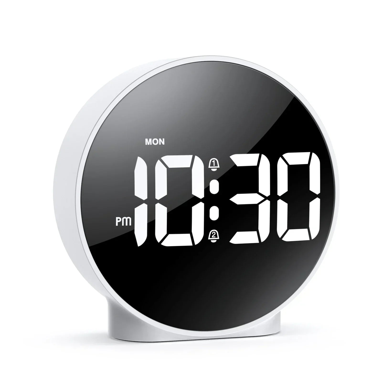 Compact LED Alarm Clock with USB Charging and Temperature Display