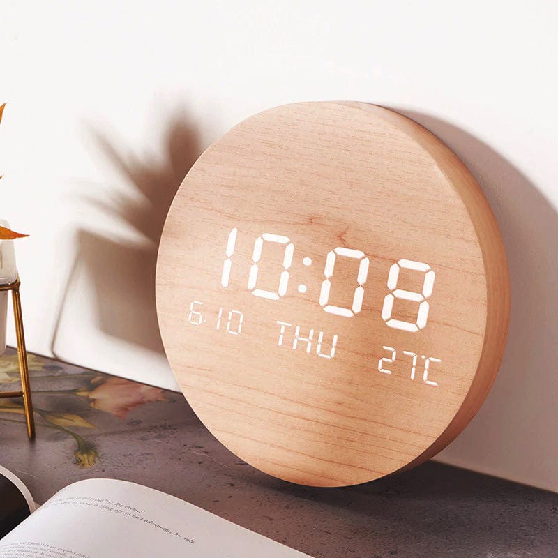 Sleek Modern Wall Clock – LED Display, Cordless Design, 7.68 Inch