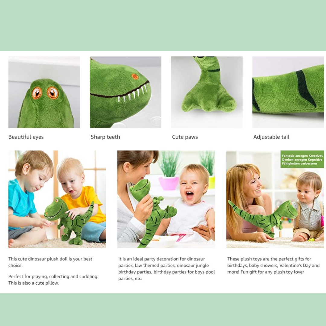 Cuddly Dinosaur Plush Toy - DinoFluff Design