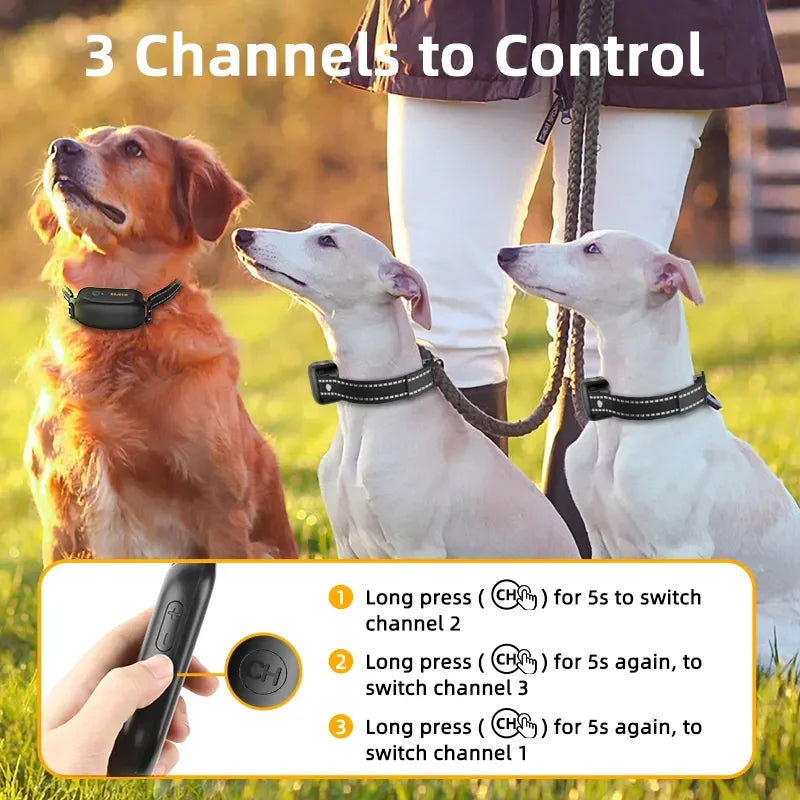Durable Remote-Controlled Dog Training Collar – Waterproof & Rechargeable