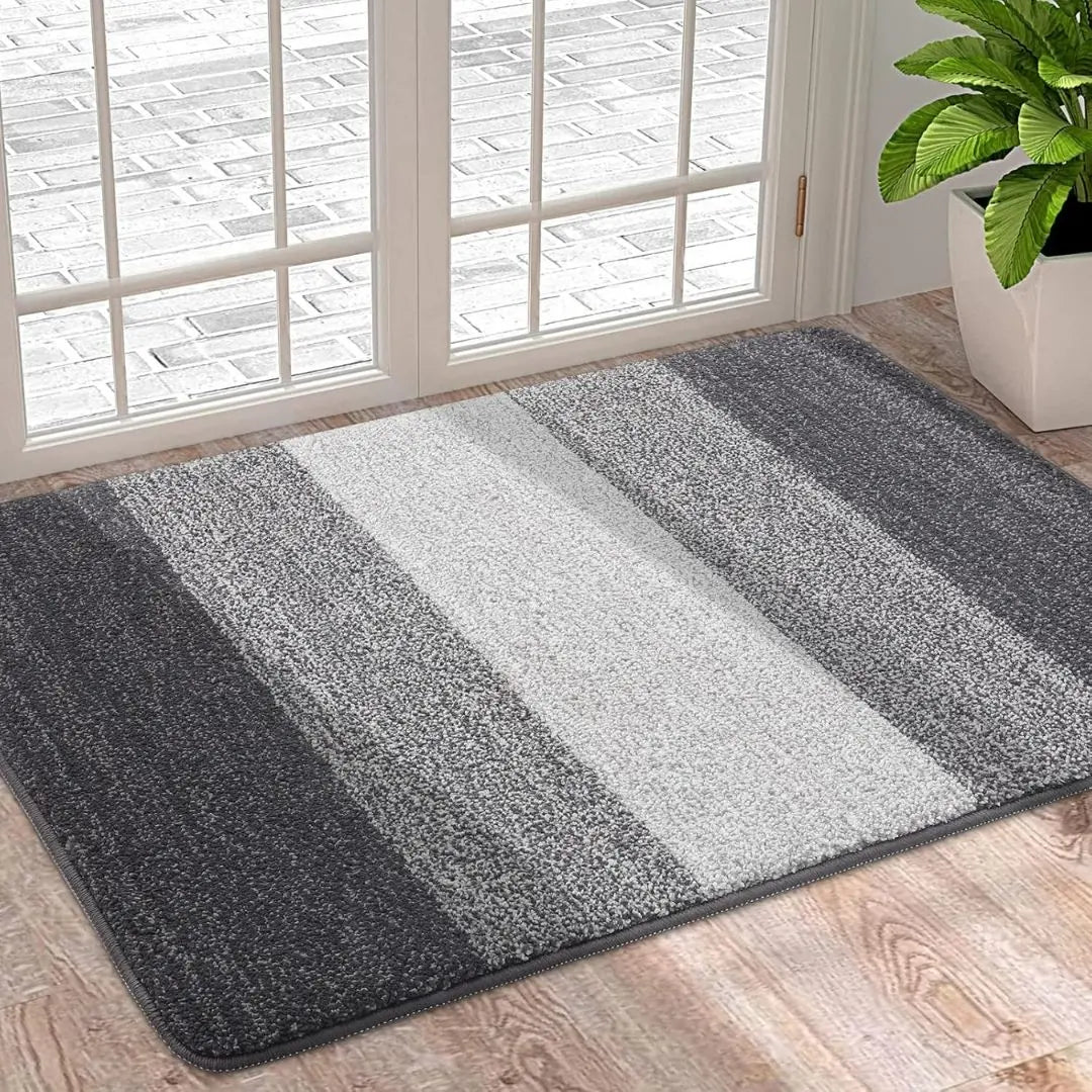 Stylish Rectangular Entry Mat with Stripes - Various Sizes & Colors