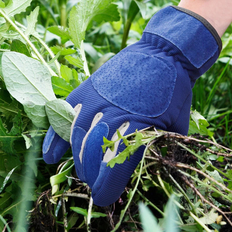 Heavy-Duty Gardening Gloves with Reinforced Palm and Thumb - Breathable Fabric