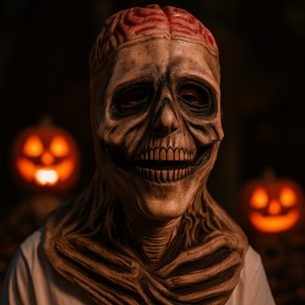 Chillingly Authentic Skull Mask with Hat for Thrilling Occasions