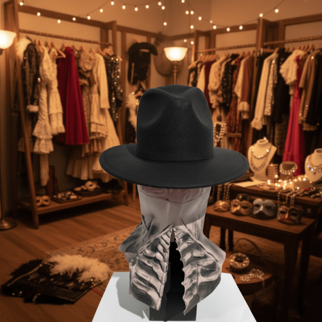 Chillingly Authentic Skull Mask with Hat for Thrilling Occasions