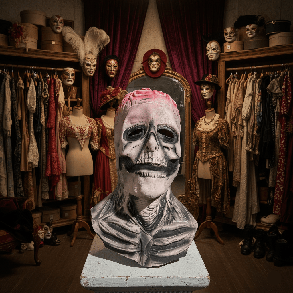 Chillingly Authentic Skull Mask with Hat for Thrilling Occasions