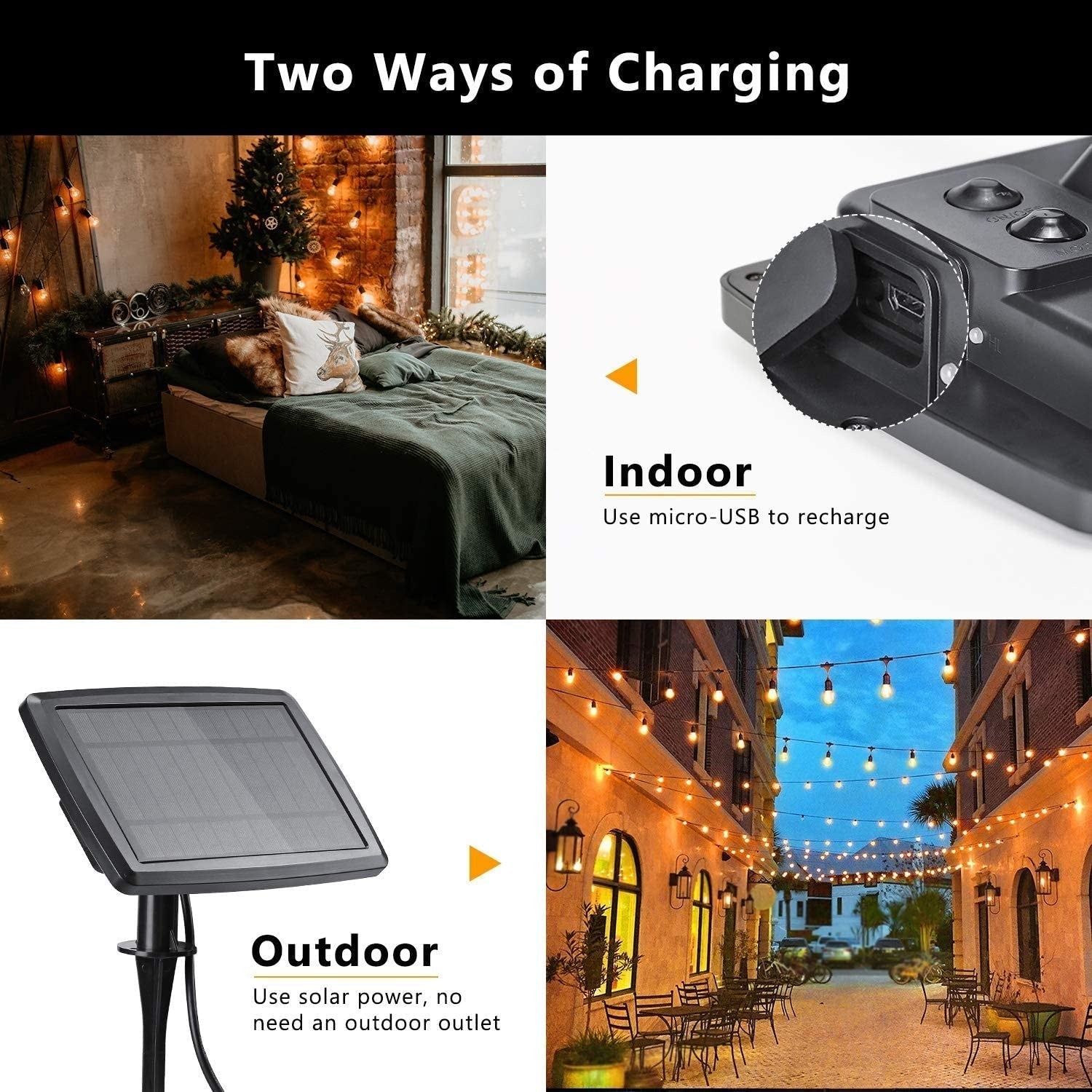 All-Weather Solar LED String Lights for Outdoor Ambiance