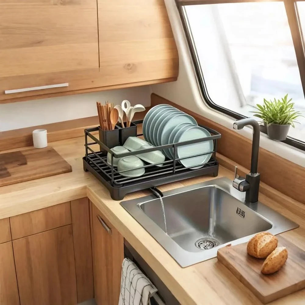 Sturdy Sink Base with Drain Board Organizer for Efficient Storage