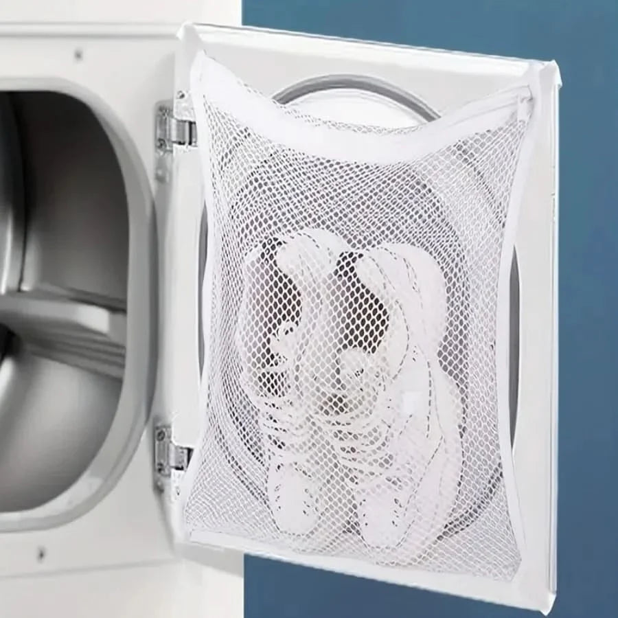 Shoe Laundry Bag with Secure Strap for Cleaning
