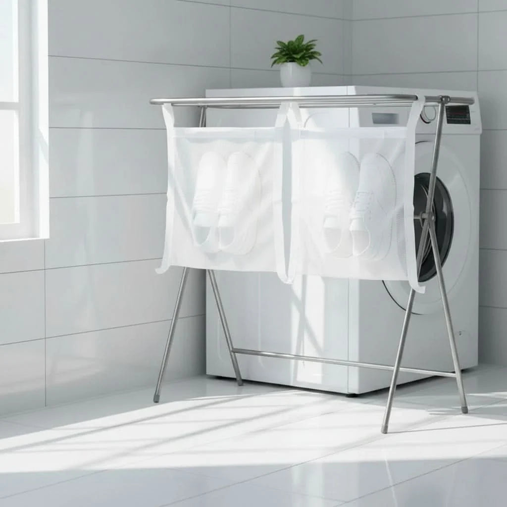 Shoe Laundry Bag with Secure Strap for Cleaning