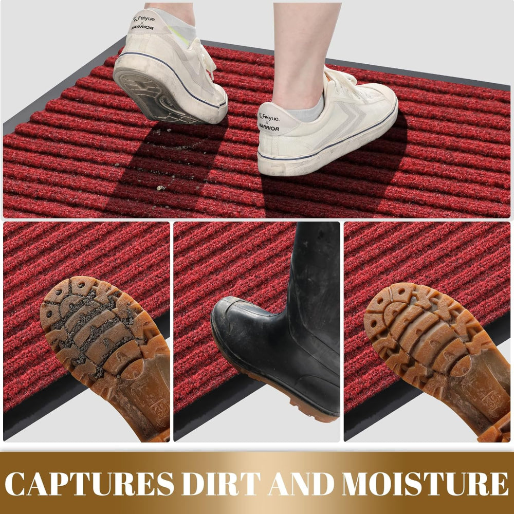 Weather-Resistant Entrance Mat with Secure Grip Backing