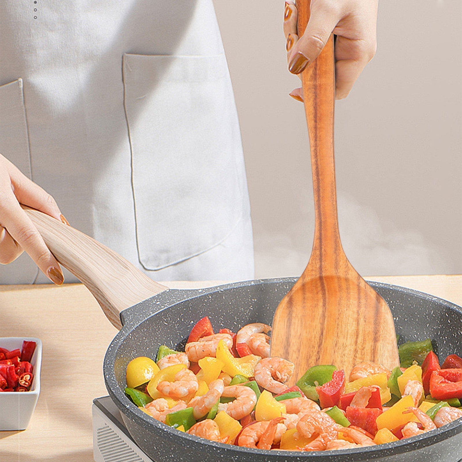 Sustainable Teak Wooden Cooking Utensil Collection