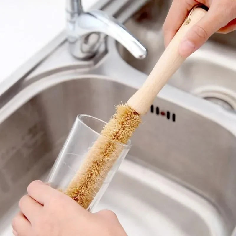 Natural Coconut Fiber Kitchen Brush for Thorough Cleaning