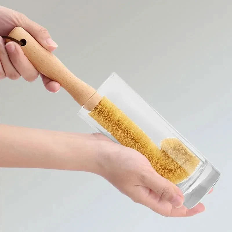 Natural Coconut Fiber Kitchen Brush for Thorough Cleaning