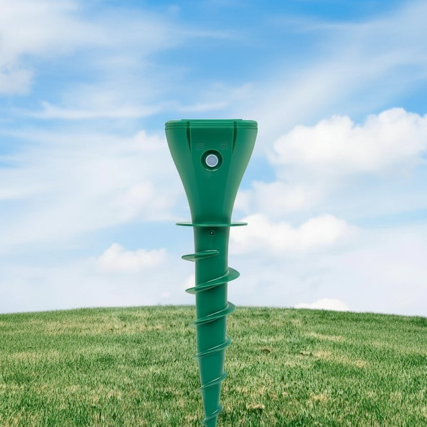 EcoGuard - Solar-Powered Mole Deterrent with Silent Vibration