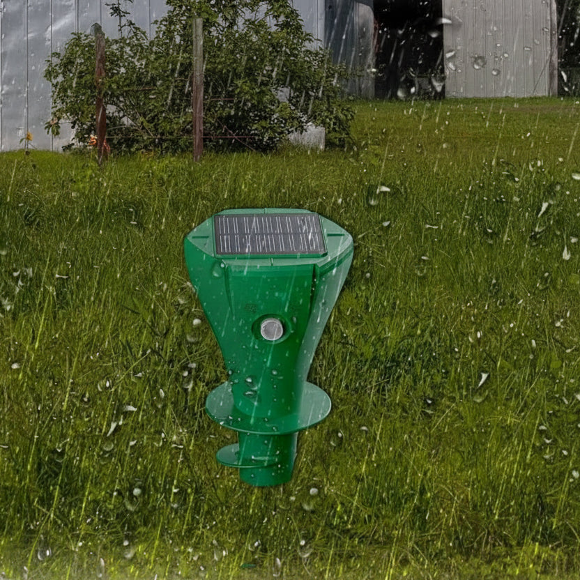 EcoGuard - Solar-Powered Mole Deterrent with Silent Vibration