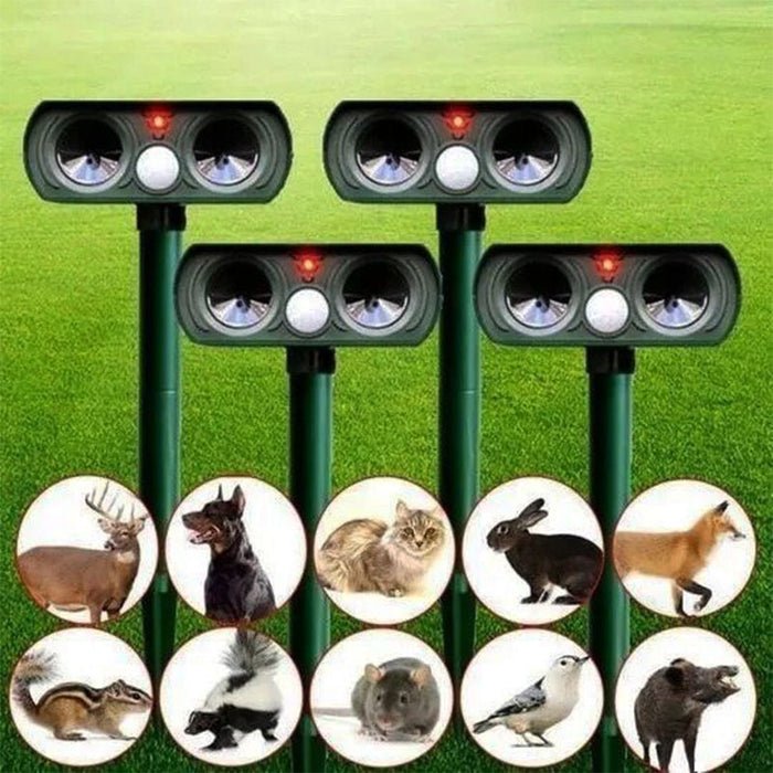 Motion-Activated Solar Device for Deterring Animals