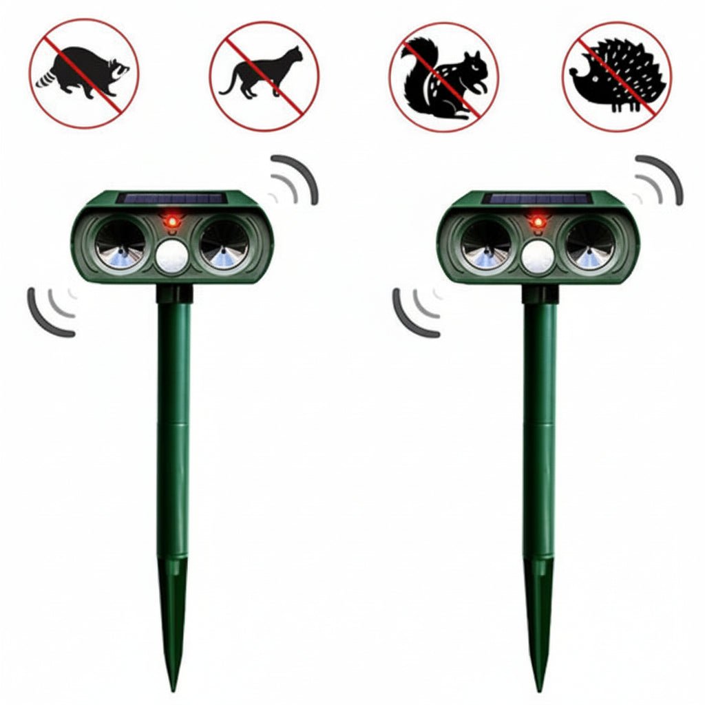 Motion-Activated Solar Device for Deterring Animals
