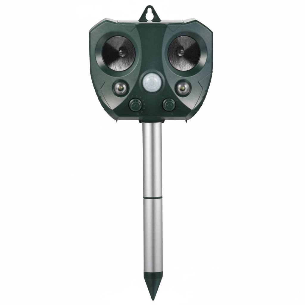 EcoShield - Solar Ultrasonic Pest Deterrent for Gardens