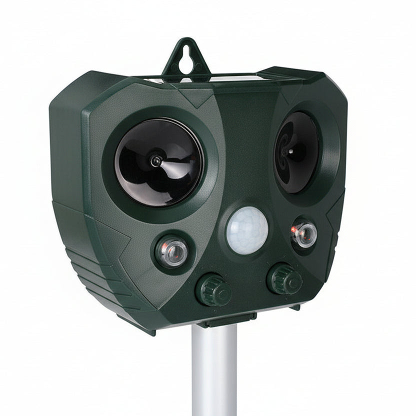 EcoShield - Solar Ultrasonic Pest Deterrent for Gardens