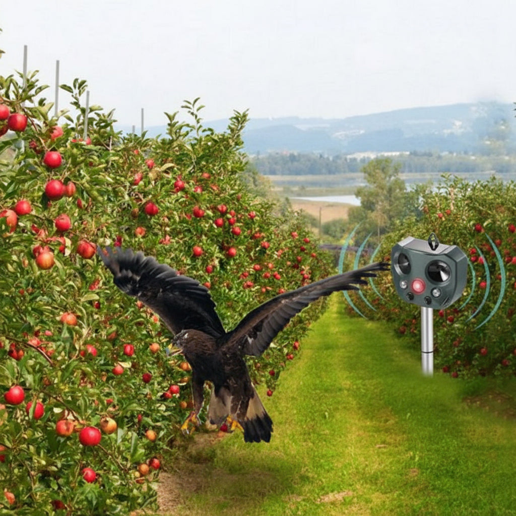 EcoShield - Solar Ultrasonic Pest Deterrent for Gardens