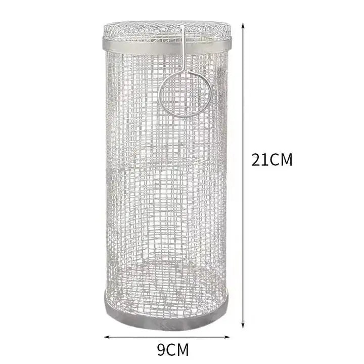 Stainless Steel Grill Basket | Rolling Basket | Safe for Small Foods