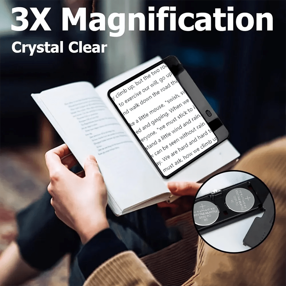 LumaView - 3x LED Magnifier for Effortless Reading