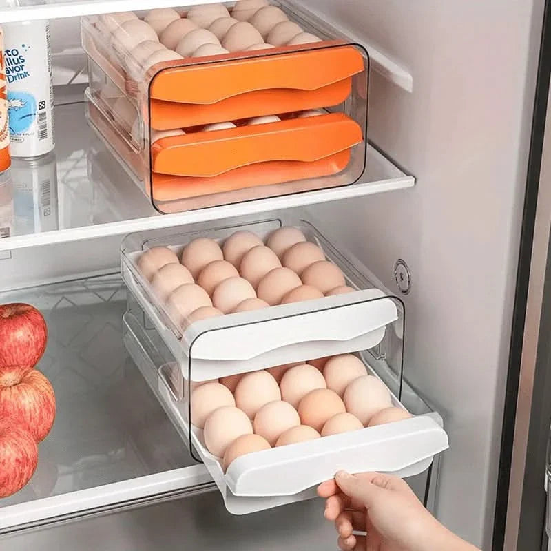 2-Tier Egg Storage Organizer for Refrigerator